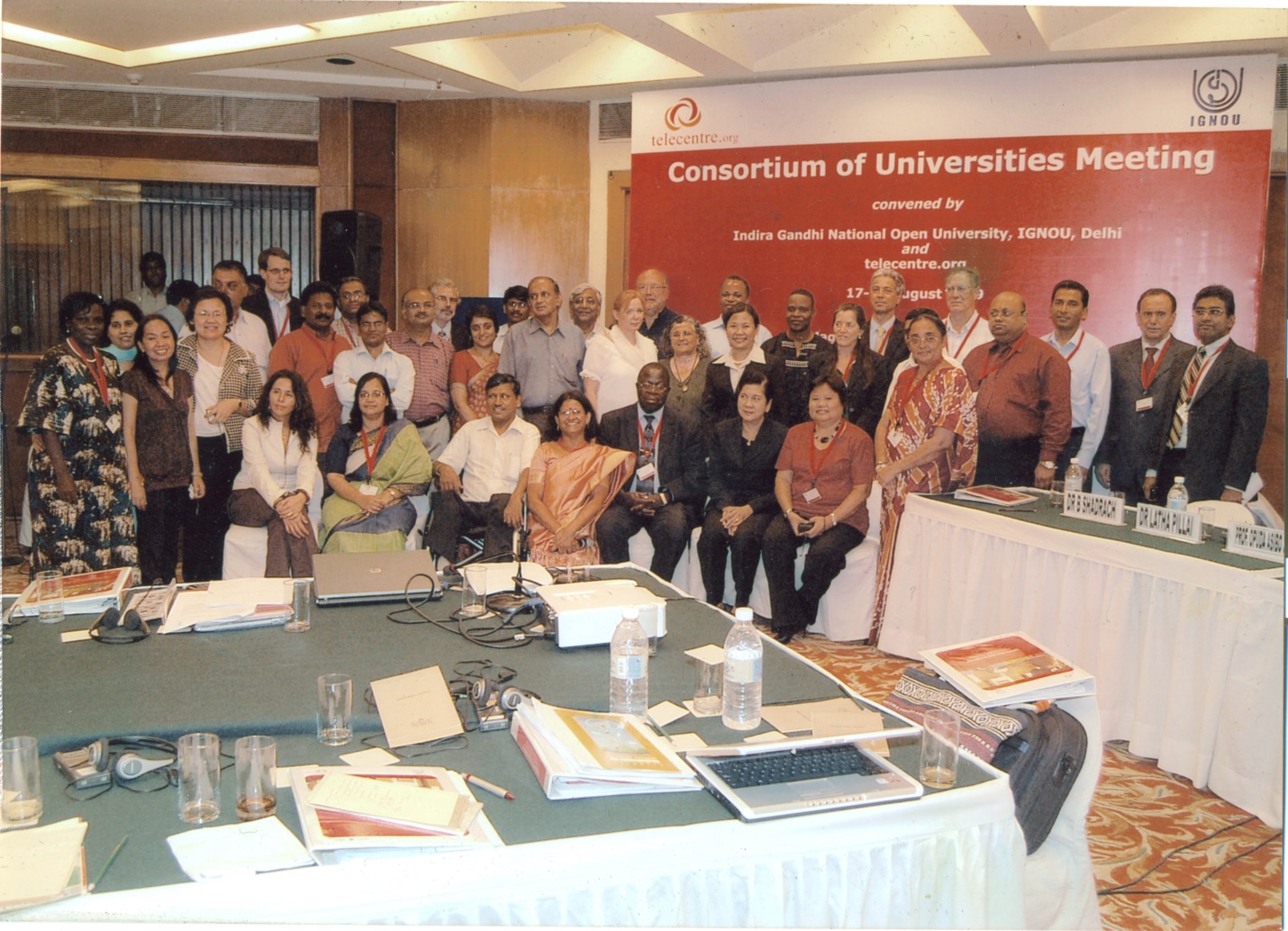 Telecentre.org and IGNOU Consortium of Universities Meeting group photograph